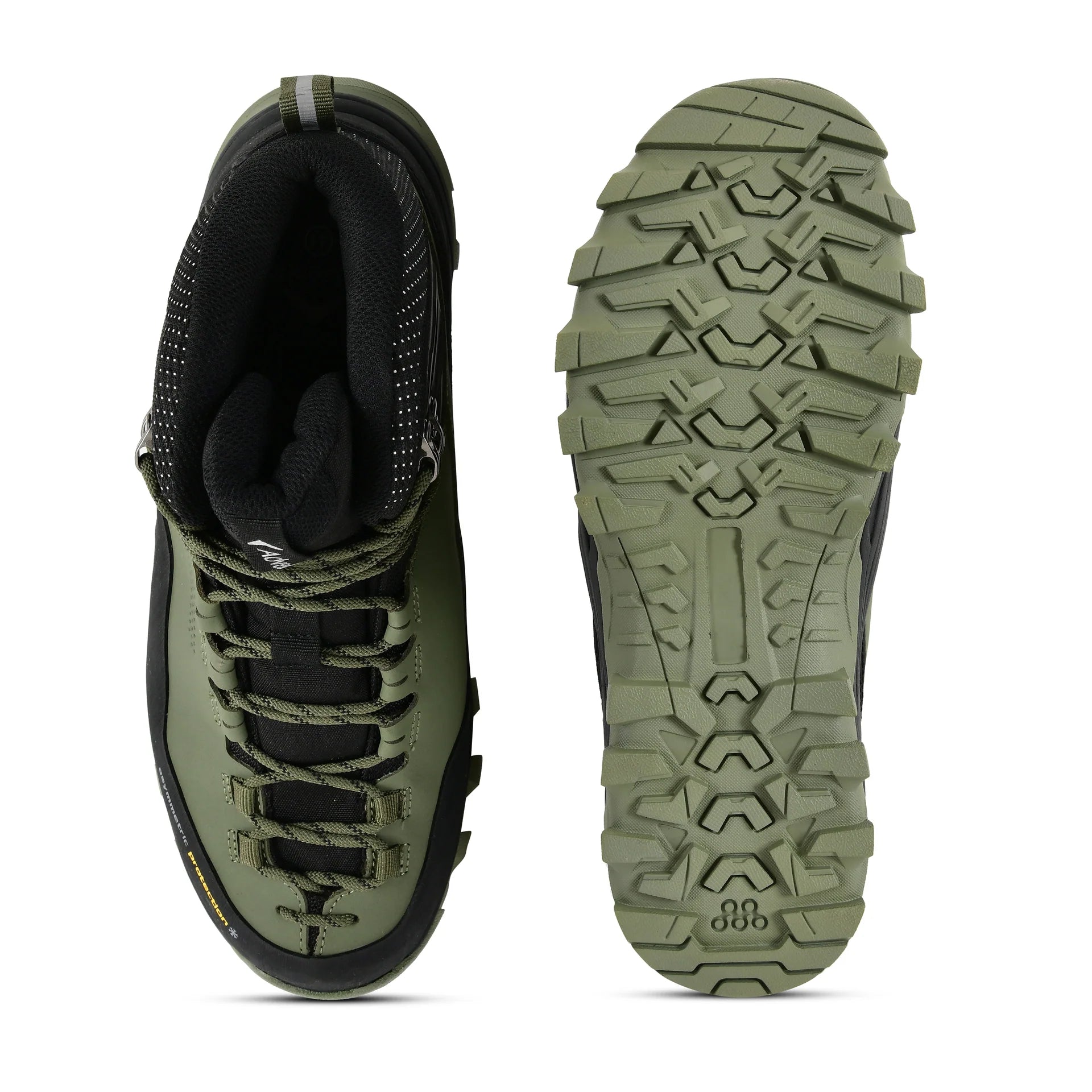 Adventra Men’s Warm and Waterproof Winter Hiking Mid Ankle Boots - WH1106 Uniform Green