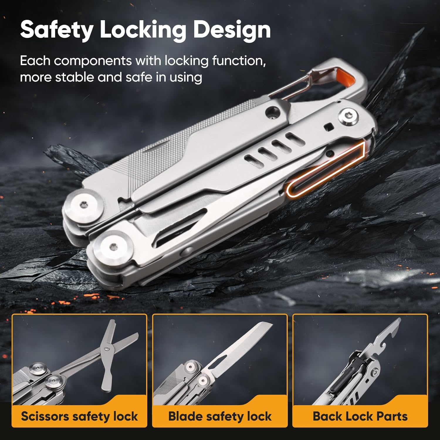 15-in-1 Stainless Steel Multitool for Camping & EDC | Camping Monkeys