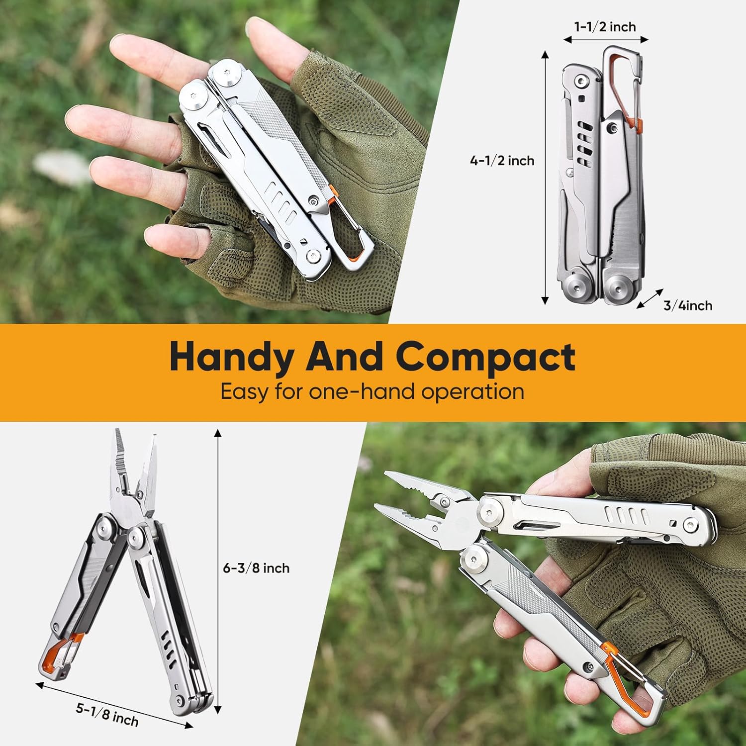 15-in-1 Stainless Steel Multitool for Camping & EDC | Camping Monkeys
