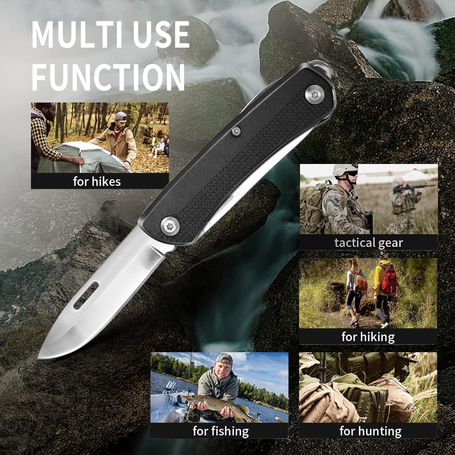 7-in-1 Multitool Pocket Knife | Camping Monkeys