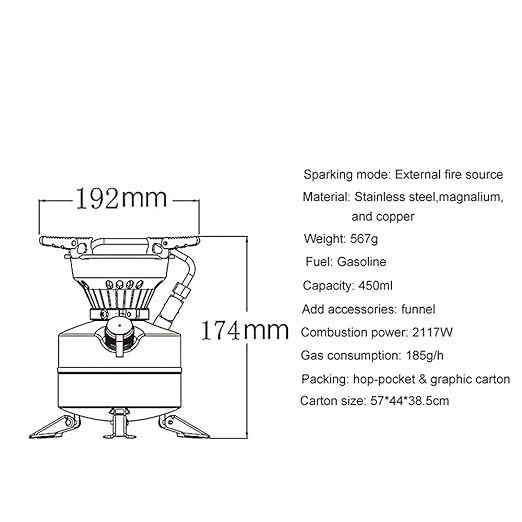 Portable Outdoor Camping Mini Gasoline Stove Liquid Fuel