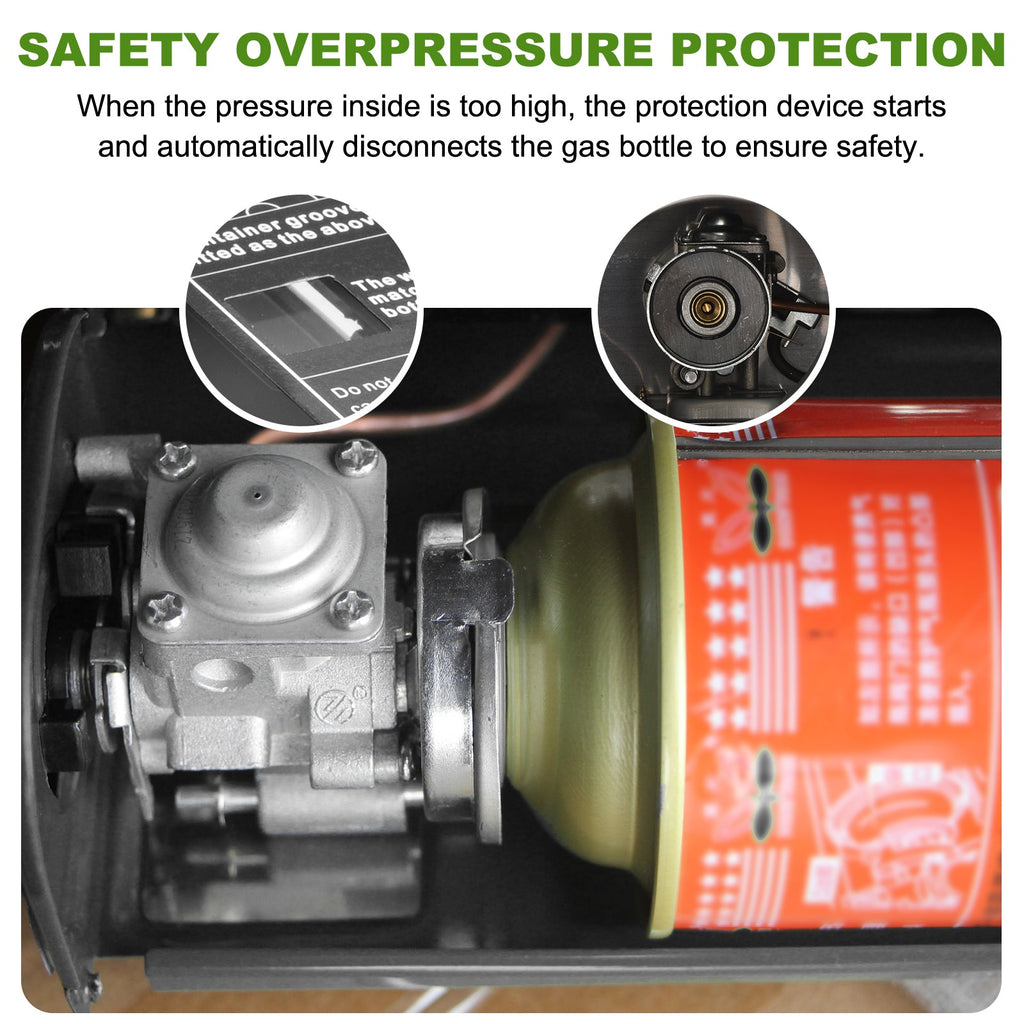 12000 BTU Portable LPG & Butane Camping Stove with Carry Case