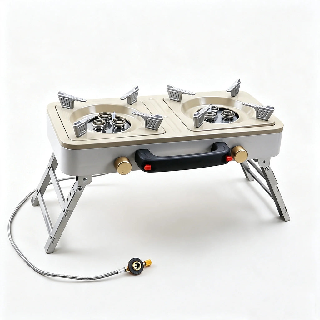Portable Double Burner Camping Gas Stove