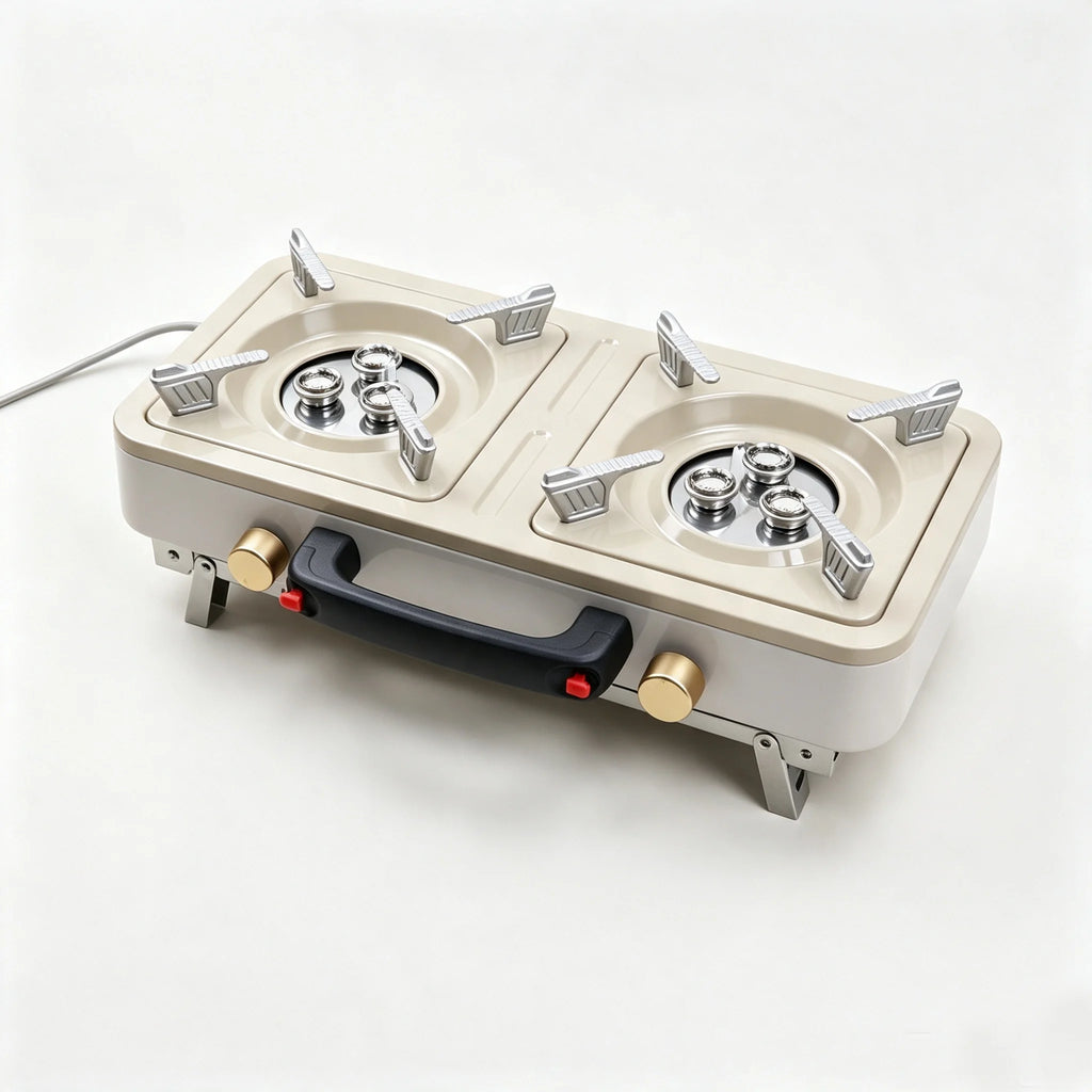 Portable Double Burner Camping Gas Stove