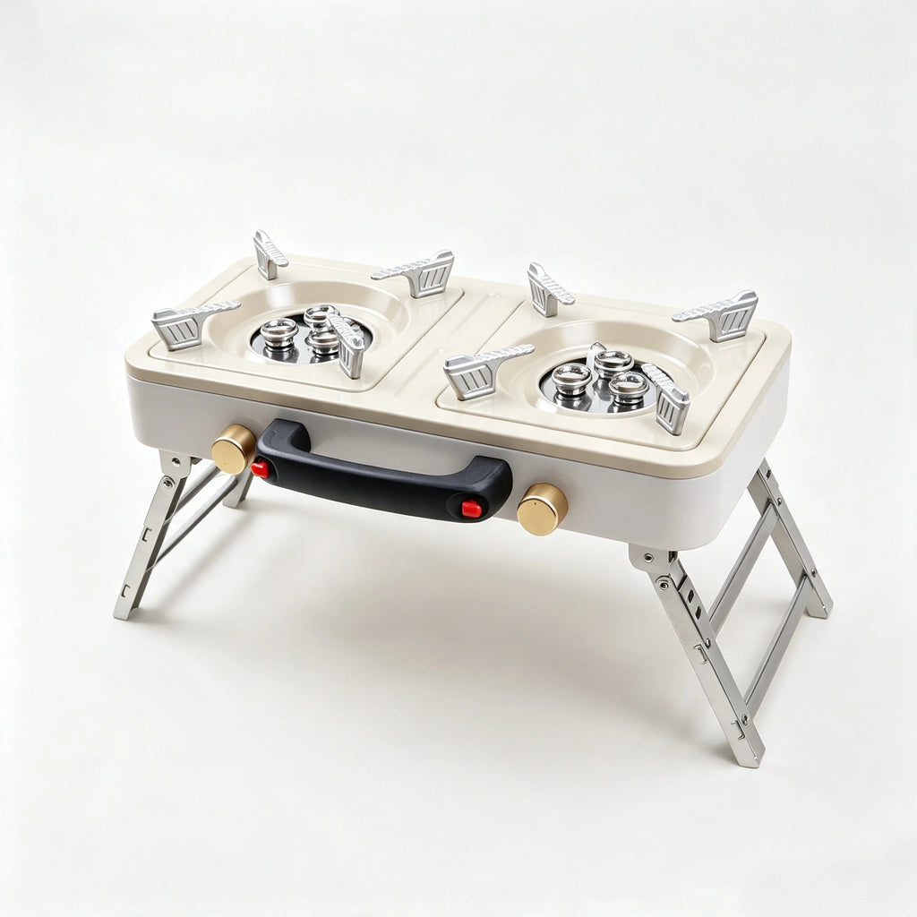 Portable Double Burner Camping Gas Stove