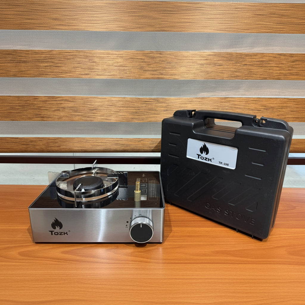 12000 BTU Portable LPG & Butane Camping Stove with Carry Case