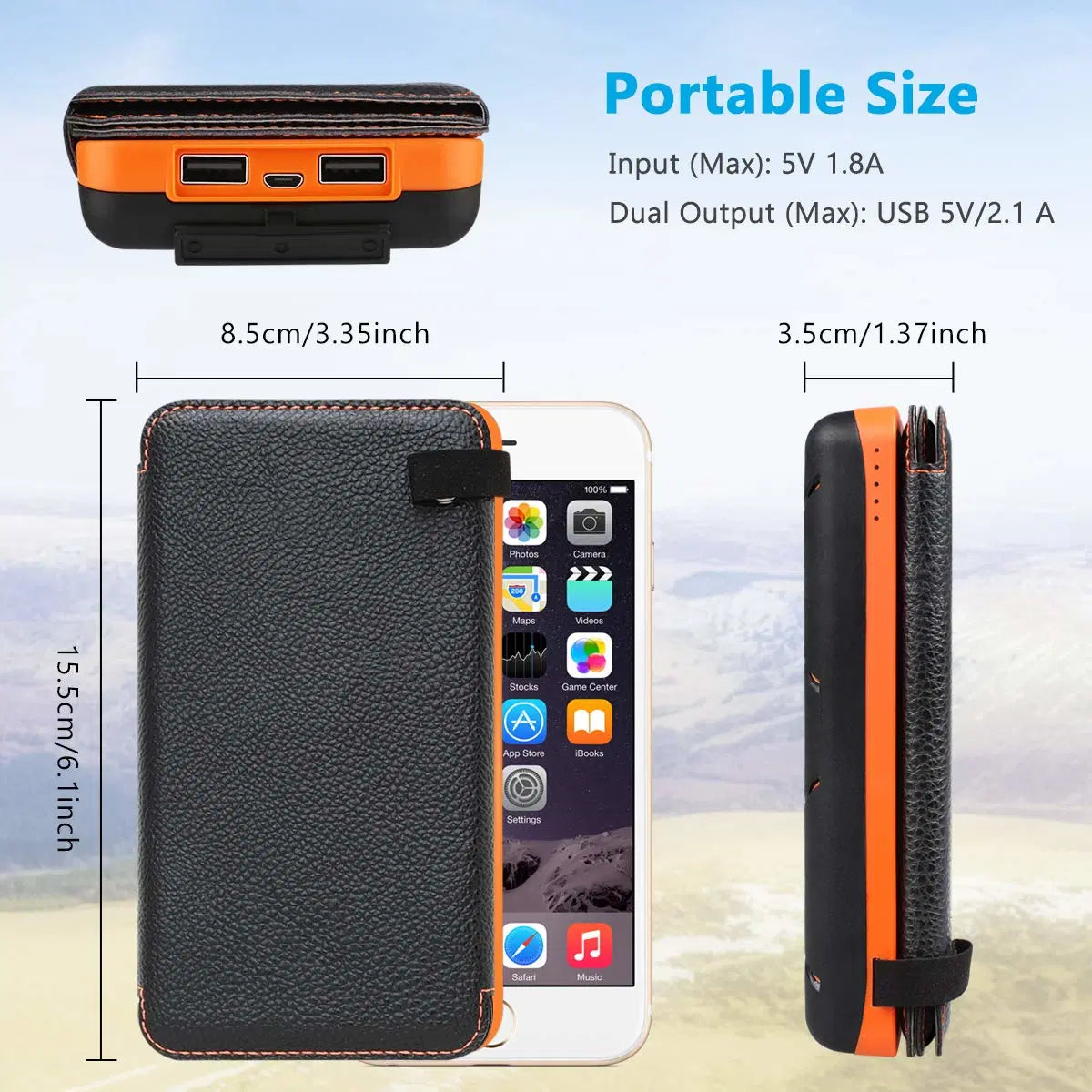Solar Powerbank 20000mAh | Portable | Foldable | Waterproof