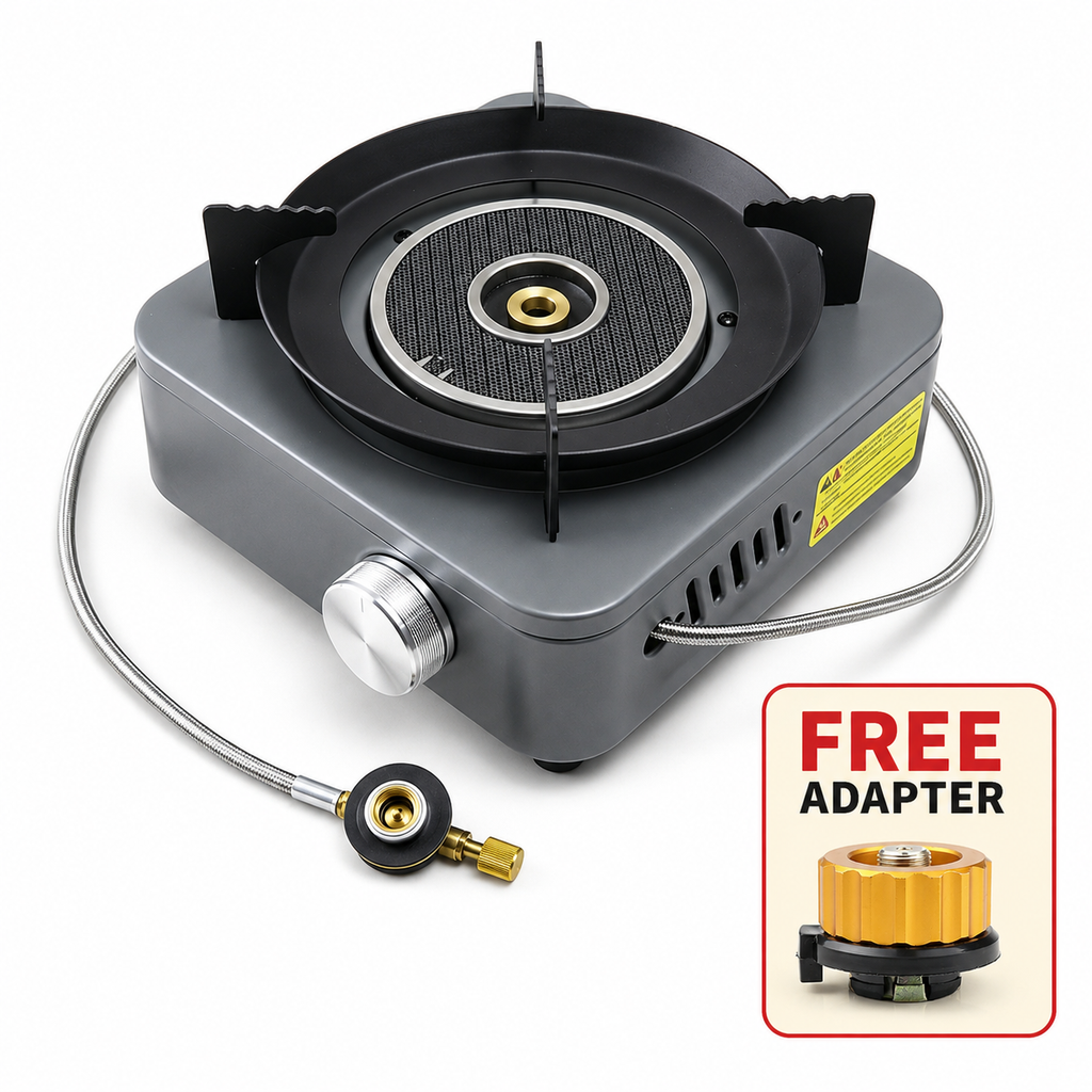 5000W Infrared Camping Gas Stove – Windproof Portable Butane & Propane Burner