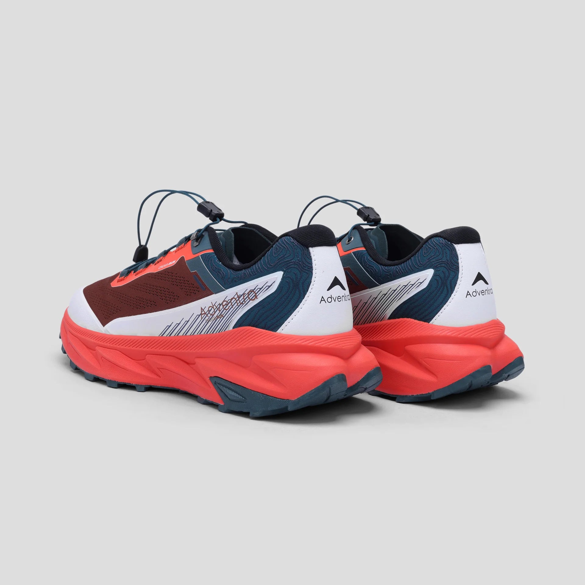 Adventra Men Trail Running Ultra Grip Lightweight Sports Shoes (TR2012) Orange-Red