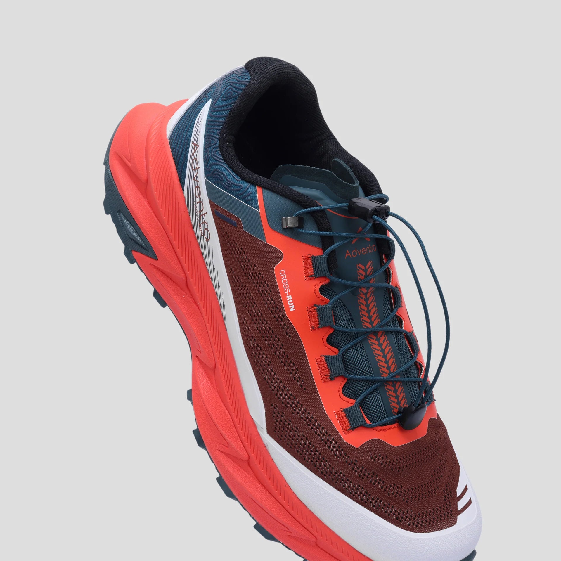 Adventra Men Trail Running Ultra Grip Lightweight Sports Shoes (TR2012) Orange-Red