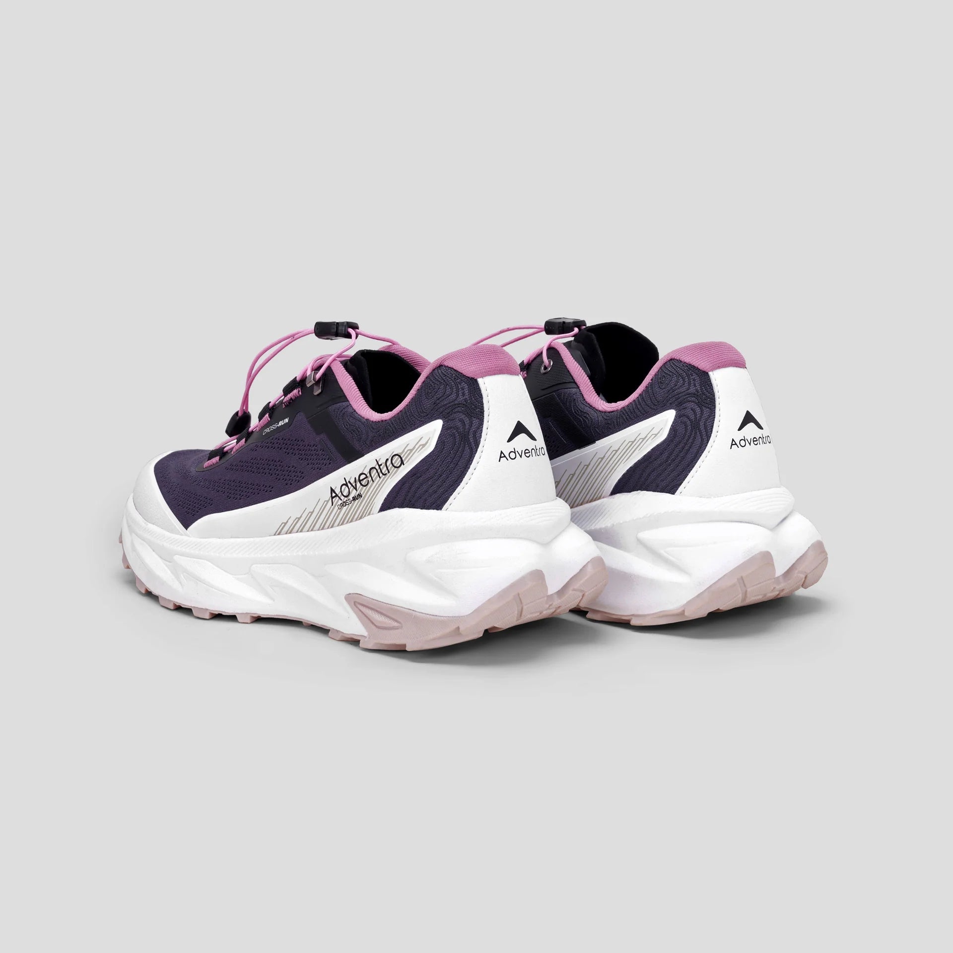 Adventra Women Trail Running Ultra Grip Lightweight Sports Shoes (TR2012) Grey-Pink