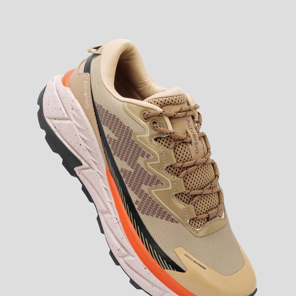 Adventra Men Trail Running Ultra Grip Lightweight Shoes (TR2011) Beige