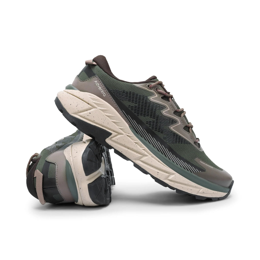 Adventra Men Trail Running Ultra Grip Lightweight Shoes (TR2011) Green