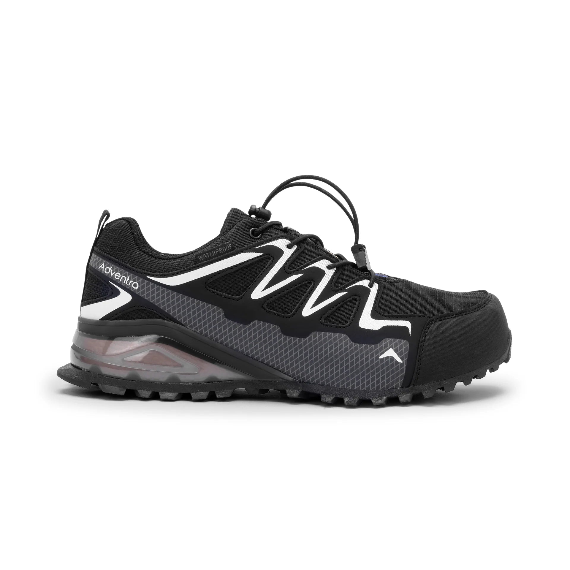 Adventra Men Waterproof Low Ankle Hiking Shoes with Anti Slip Grip & EVA Cushion (ET1110) Black