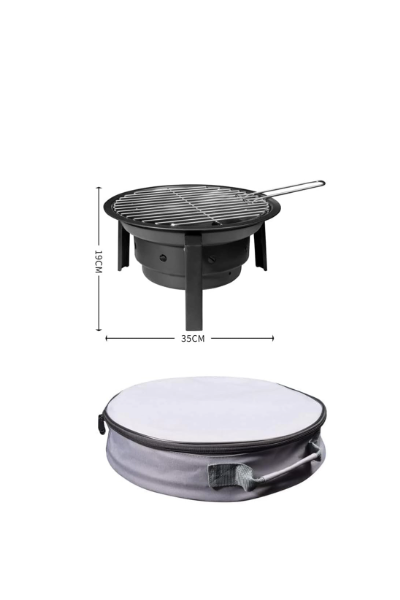 ROUND PORTABLE BBQ GRILL | LIGHTWEIGHT | CHARCOAL