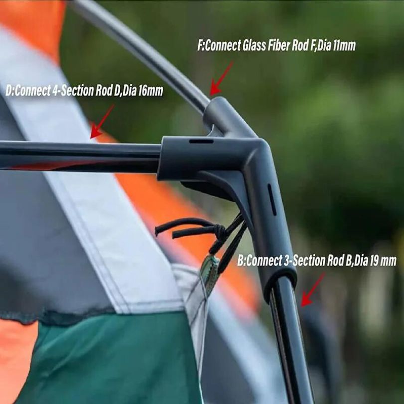 Camping Tent Waterproof with 2 Rooms for 9-12 Person