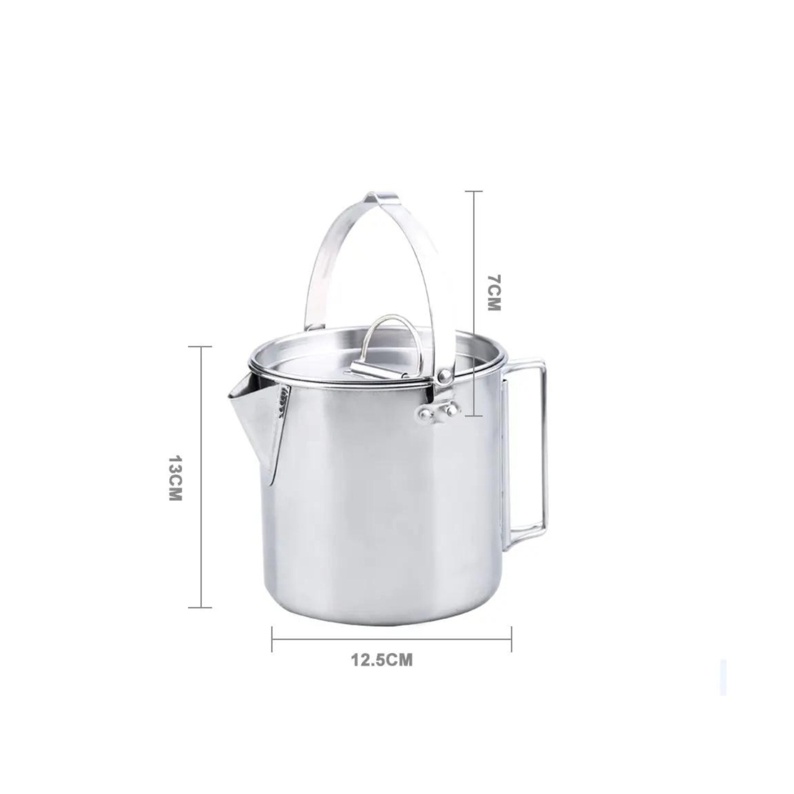 1.2L Stainless Steel Outdoor Kettle/Tea & Coffee Pot