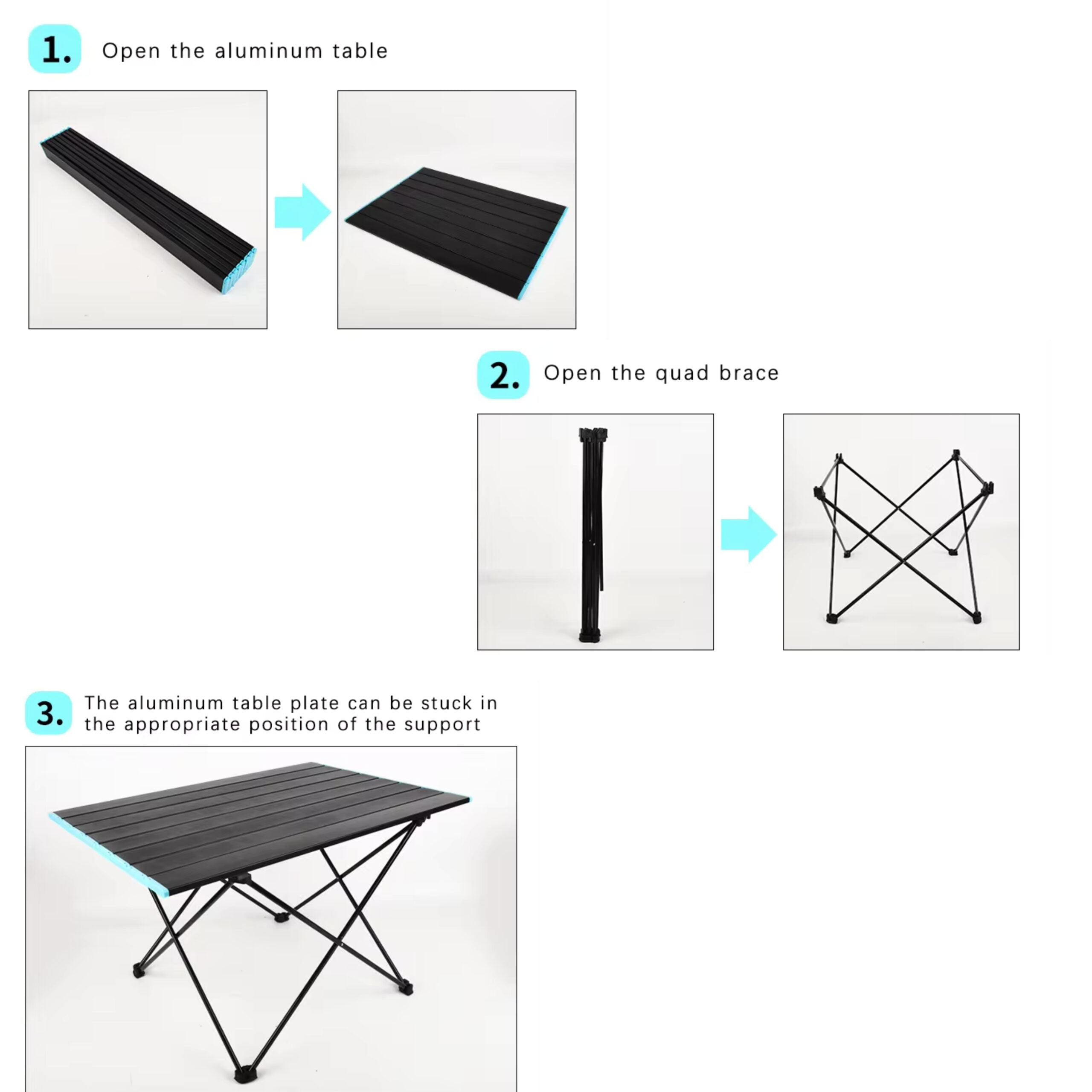 Ultralight | Aluminum | Foldable Camping Table with Portable Bag (Small)