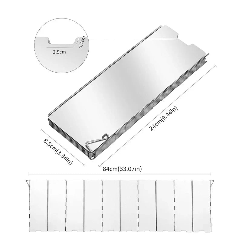 Aluminum Folding Windshield for Stoves