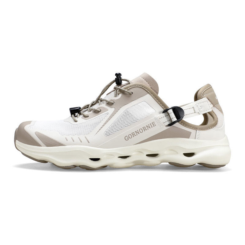 Gornornie Unisex Non-Slip Runner Shoes (Beige Khaki)