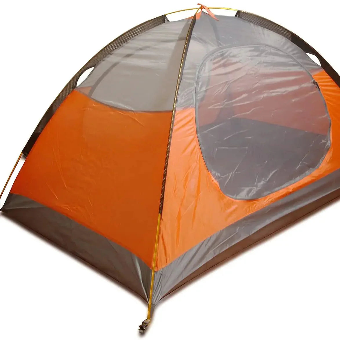 Orange and gray tent on a white background