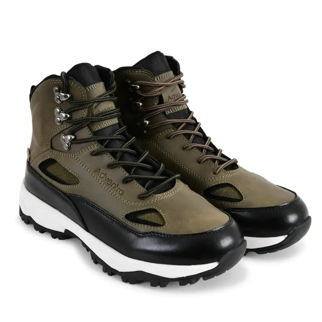 Men Waterproof Trekking Shoes Mid-High Ankle ET 1105 Uniform Green