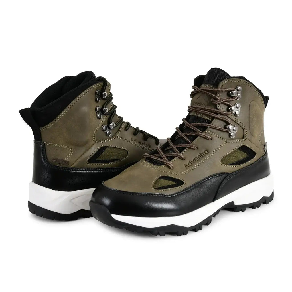 Men Waterproof Trekking Shoes Mid-High Ankle ET 1105 Uniform Green