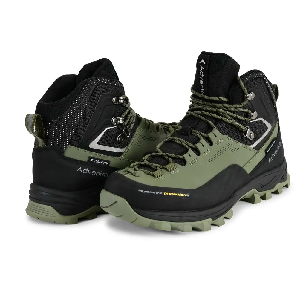 Men’s Warm and Waterproof Winter Hiking Mid Ankle Boots WH1106 Uniform Green