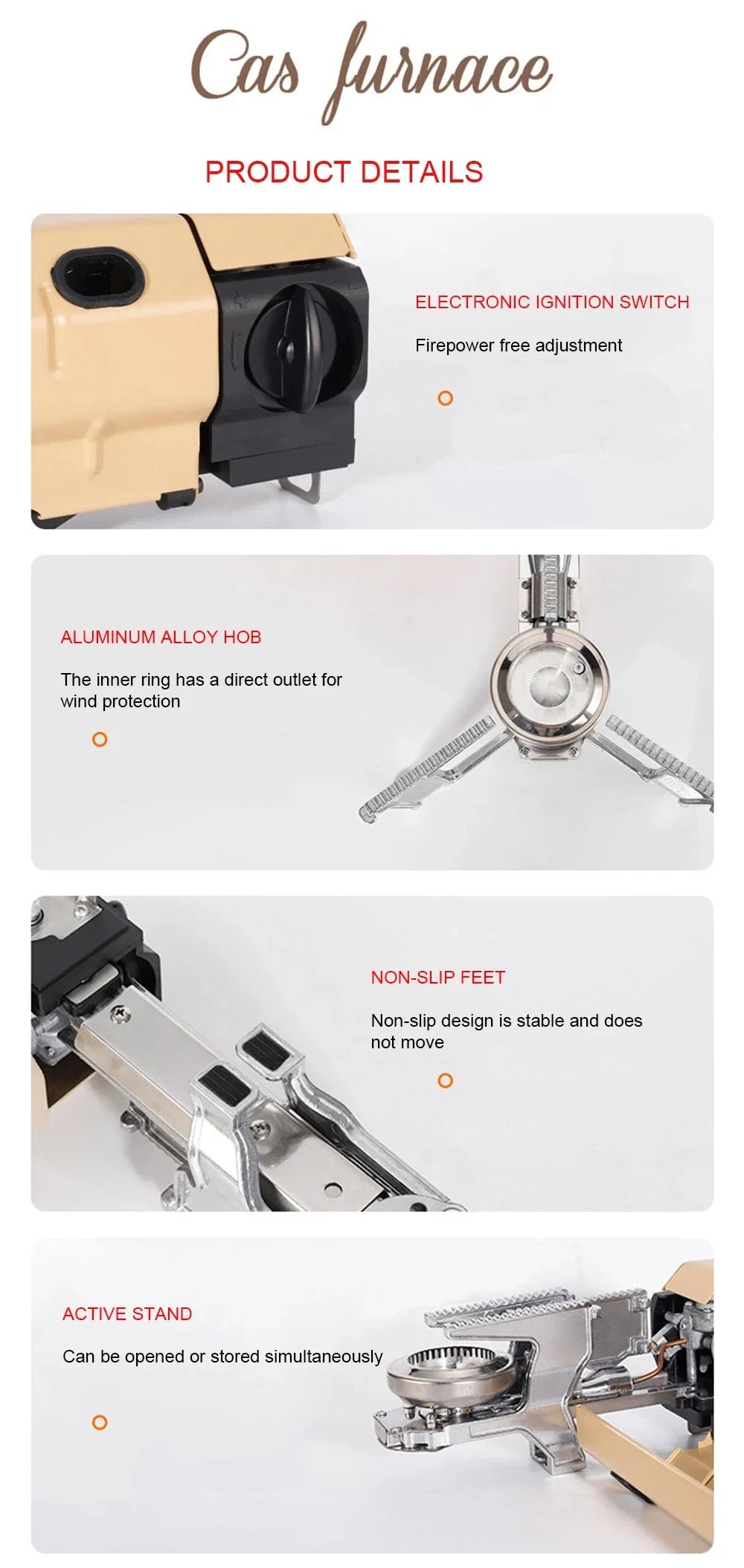Foldable Butane Camping Stove with Storage Bag