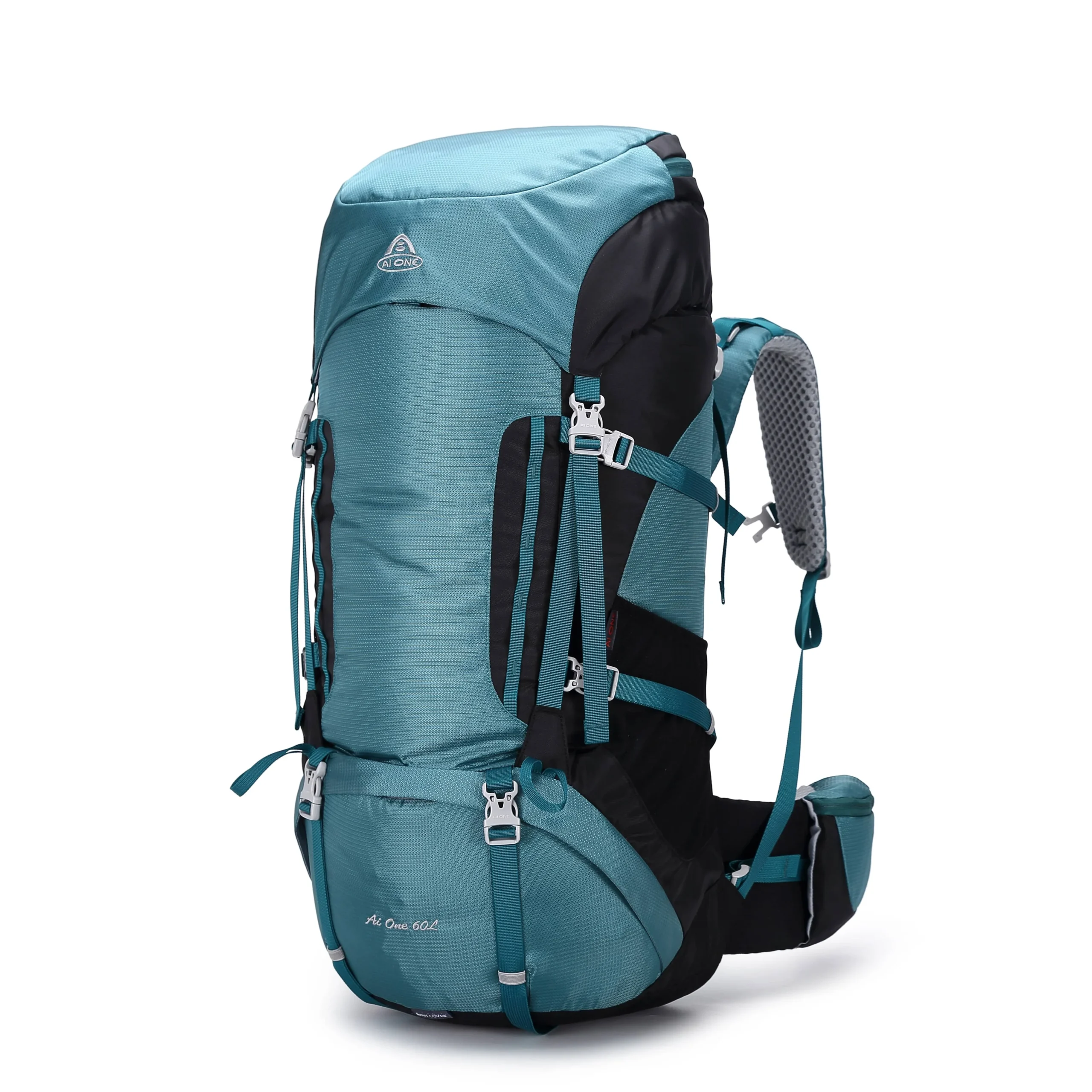 AIOne 60L Rucksack Army Green Light Blue Grey Rockcraft Adventure Depot